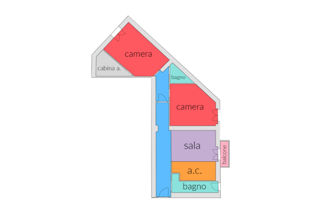 Comodo appartamento centrale con balcone