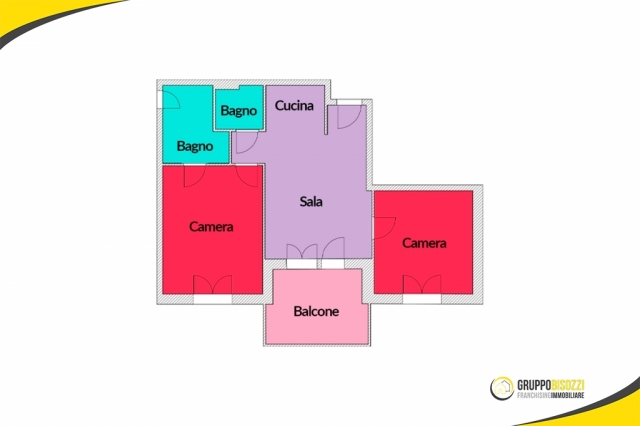 Trilocale di recente costruzione, con balcone