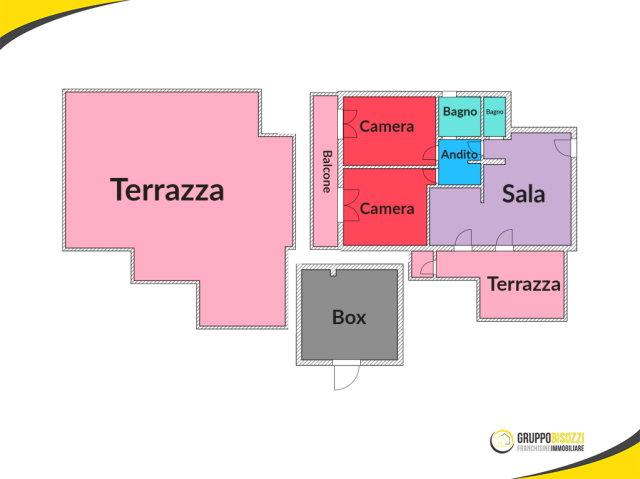 Attico ristrutturato, arredato con box e terrazza